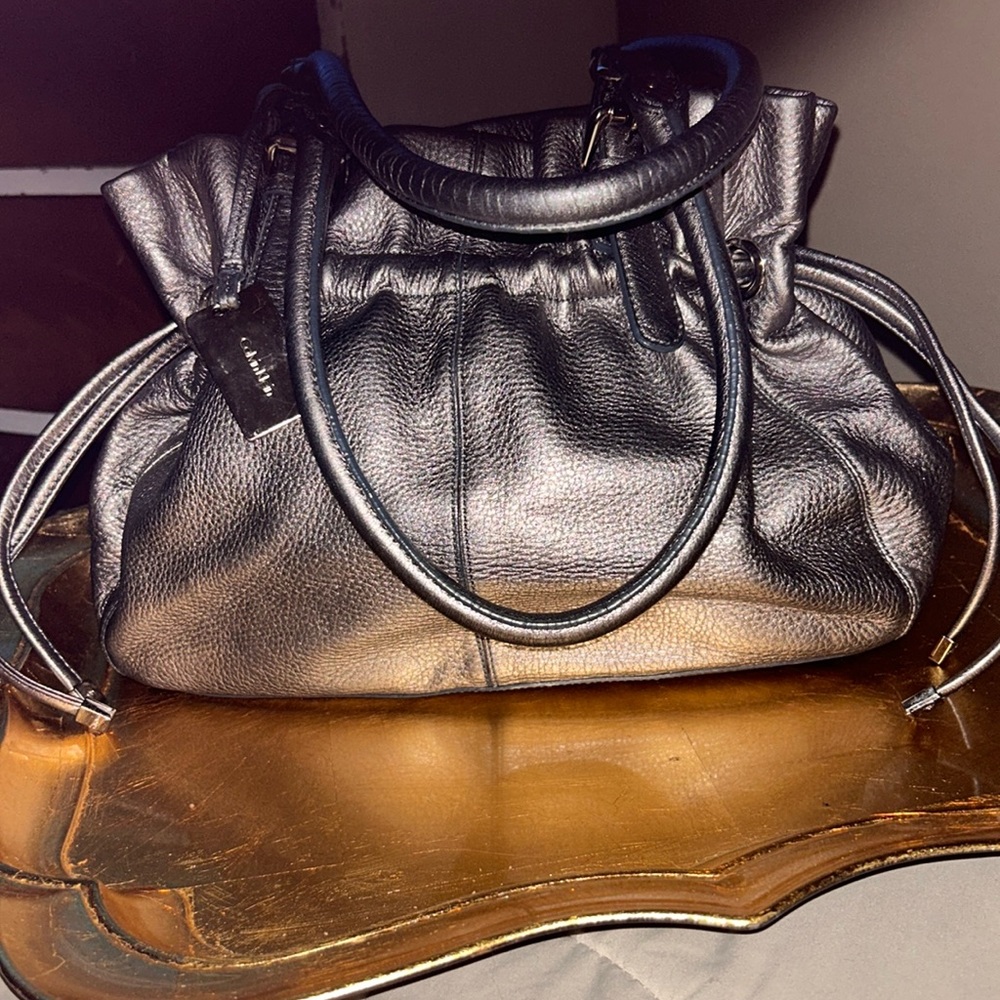 Very Good Condition Calvin Klein Silver Drawstring Bag